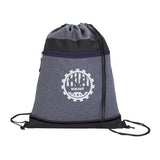 GoodValue Recycled PET Two-Tone Drawstring Backpack Imprinted with Logo (Q475422)