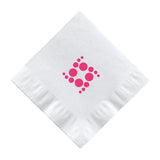 White Beverage Napkins Imprinted with Logo (Q477622)
