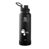 40 Oz. Takeya Actives Spout Lid Bottle - Onyx Imprinted with Logo (Q481622)