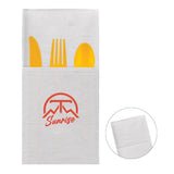 2 Ply White Pocket Napkin - Full Color Imprinted with Logo (Q487622)