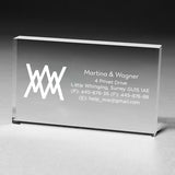 Rectangular Acrylic Paperweight - 2-1/2” x 4” x 3/4” Imprinted with Logo (Q489511)