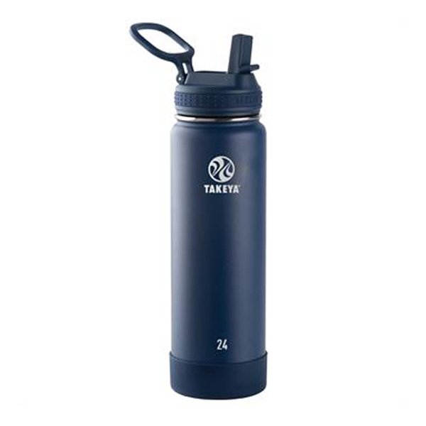 24 Oz. Takeya Actives Straw Lid Bottle - Midnight (Q491622)