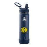 24 Oz. Takeya Actives Straw Lid Bottle - Midnight Imprinted with Logo (Q491622)