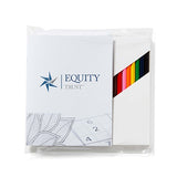 Deluxe Adult Activity Journal Book & Colored Pencils Imprinted with Logo (Q499422)
