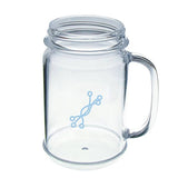 16 Oz. Plastic Mason Jar Mug Imprinted with Logo (Q502522)
