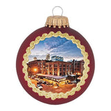 3.25 Inch Glass Ball Ornaments On Silk Imprinted with Logo (Q505911)