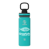 18 Oz. Takeya Water Bottle - Ocean Blue Imprinted with Logo (Q511622)
