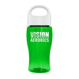 18 Oz. Poly-Pure Jr. Transparent Bottle - Oval Crest Lid Imprinted with Logo (Q513722)