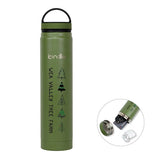 20 Oz. Slim Bindle Bottle - Avocado Imprinted with Logo (Q517522)