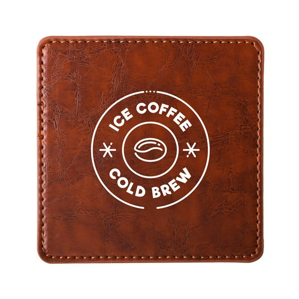 Watson Square PU Leather Coaster - Single (Q519422)