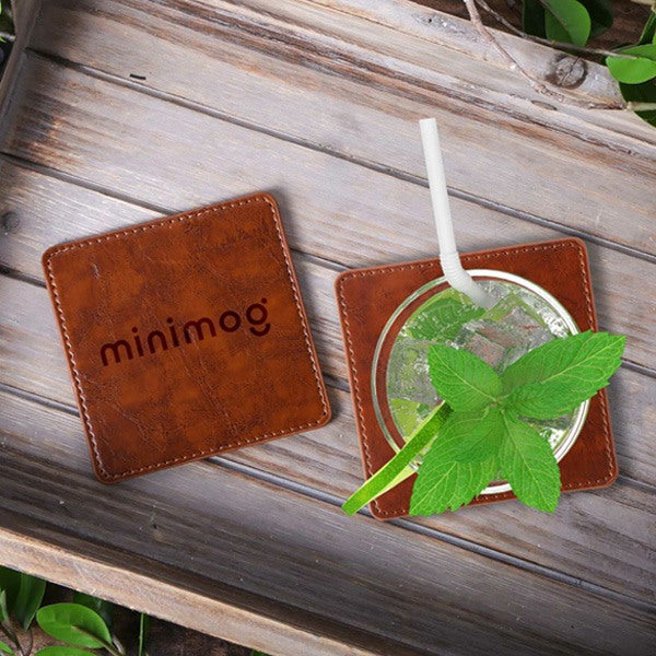 Watson Square PU Leather Coaster - Single (Q519422)