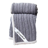 Cable Knit Chenille Throw Blanket Imprinted with Logo (Q531011)