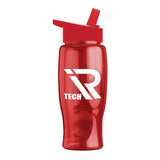 27 Oz. Poly-Pure Bottle - Flip Straw Lid Imprinted with Logo (Q533722)
