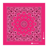 22 In Traditional USA Paisleys Bandana - Hot Pink Imprinted with Logo (Q536522)