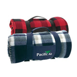 Travel Blanket with Removable Carrying Strap Imprinted with Logo (Q537311)