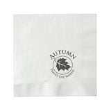 White Luncheon Napkins Imprinted with Logo (Q542611)