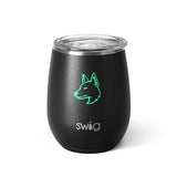 14 Oz. Swig Matte Stemless Wine Cup - Matte Black Imprinted with Logo (Q550522)