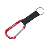 8Mm Carabiner With Black Strap Imprinted with Logo (Q570911)