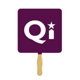 Sandwiched Hand Fan Two Sided One Spot Color Imprint - Square Imprinted with Logo (Q572611)
