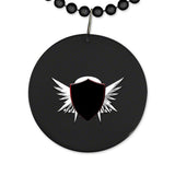 Black Medallion With Beaded Necklace Imprinted with Logo (Q576011)