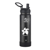24 Oz. Takeya Actives Straw Lid Bottle - Onyx Imprinted with Logo (Q591622)