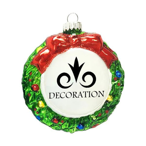3.50 Inch Round Glass Wreath Ornaments (Q605911)