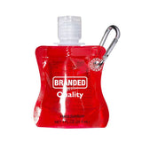 1 oz. Collapsible Hand Sanitizer with Aluminum Carabiner Imprinted with Logo (Q606311)