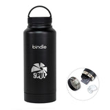 24 Oz. Bindle Bottle - Black Imprinted with Logo (Q607522)