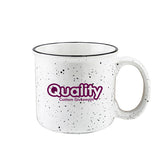 15 Oz. White Speckled Campfire Mugs Imprinted with Logo (Q609911)