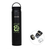 20 Oz. Slim Bindle Bottle - Black Imprinted with Logo (Q617522)