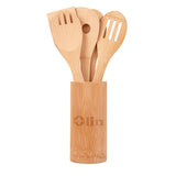 5-Piece Bamboo Kitchen Utensil Set Imprinted with Logo (Q624622)