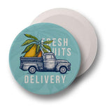 Absorbent Car Coaster - Single Imprinted with Logo (Q629111)