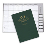 Monthly Desk Planner - Leatherette Imprinted with Logo (Q630211)