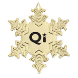 Gold Snowflake Ornament Imprinted with Logo (Q634235)