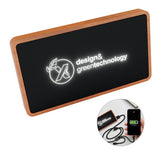 SCX Design® Maple Wood Wireless Power Bank 5000 mAh Imprinted with Logo (Q636622)