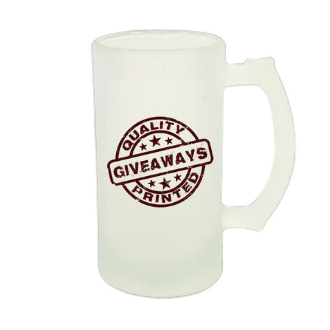 16 Oz. Glass Beer Steins Frosted Exterior (Q648711)