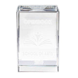 3D Crystal Block Large Awards Imprinted with Logo (Q648811)