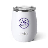 14 Oz. Swig Matte Stemless Wine Cup - Matte White Imprinted with Logo (Q660522)
