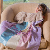 Sherpa Lined Micro Mink Baby Blanket Imprinted with Logo (Q663211)
