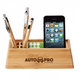 Bamboo Desktop Organizer  Imprinted with Logo (Q66375)