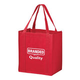 Recession Buster Non-Woven Grocery Tote Bags 12 X 13 Imprinted with Logo (Q684811)