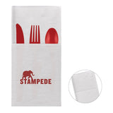 2 Ply Pocket Napkin - White Imprinted with Logo (Q687622)