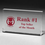 Rectangular Acrylic Paperweight - 2-1/2” x 4” x 1/2” Imprinted with Logo (Q689511)