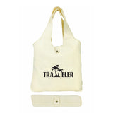 7 Oz. Natural Canvas Foldable Sling Tote Bag Imprinted with Logo (Q691211)