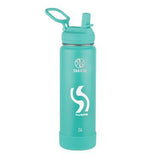 24 Oz. Takeya Actives Straw Lid Bottle - Teal Imprinted with Logo (Q691622)