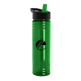 24 Oz. Slim Fit UpCycle RPET Bottles - Flip Straw Lid Imprinted with Logo (Q691722)