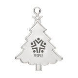 Silver tree shaped ornament Imprinted with Logo (Q700211)