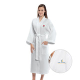 Mid Calf Length Waffle Weave Kimono Robe  Imprinted with Logo (Q704211)