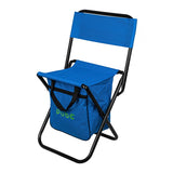 Portable Polyester Folding Chair With Storage Pouch Imprinted with Logo (Q704622)