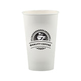 16 Oz. White Tradition Paper Cups Imprinted with Logo (Q712211)